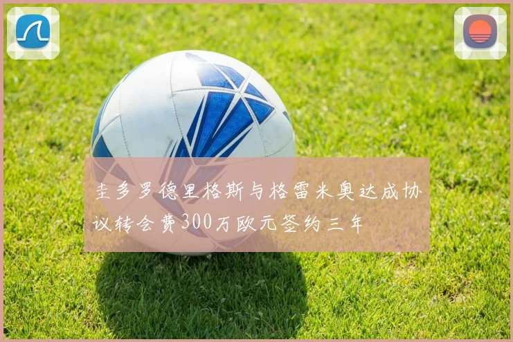 圭多罗德里格斯与格雷米奥达成协议转会费300万欧元签约三年